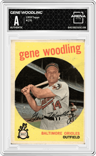 Gene Woodling from the 1959 Topps set graded by Arena Club.
