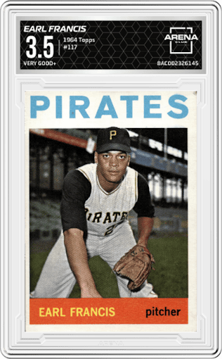 Earl Francis from the 1964 Topps set graded by Arena Club and given an overall grade of 3.5.