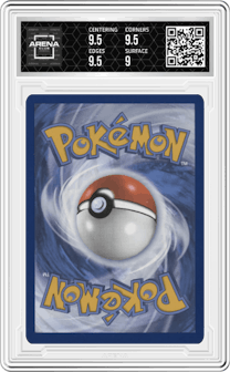 Terapagos ex from the 2025 Pokemon SV set graded by Arena Club and given an overall grade of 9.5.