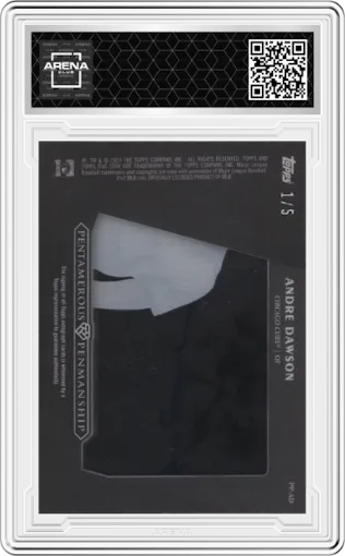 Andre Dawson from the 2024 Topps Five Star set featuring a Gold parallel graded by Arena Club.