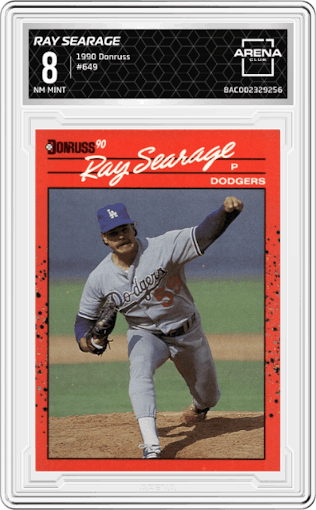 Ray Searage	 from the 1990 Donruss set graded by Arena Club and given an overall grade of 8.