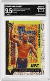 Kevin Holland from the 2021 Panini Chronicles UFC set featuring a White Sparkle parallel graded by Arena Club and given an overall grade of 9.5.