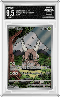 Pinsir from the 2024 Pokemon SV set graded by Arena Club and given an overall grade of 9.5.