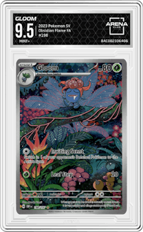 Gloom from the 2023 Pokemon SV set graded by Arena Club and given an overall grade of 9.5.