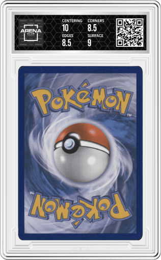 Blastoise EX from the 2016 Pokemon XY set featuring a Blastoise Red & Blue Collection parallel graded by Arena Club and given an overall grade of 9.