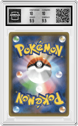 Leafeon VMAX from the 2021 Pokemon SWSH JPN set graded by Arena Club and given an overall grade of 10.