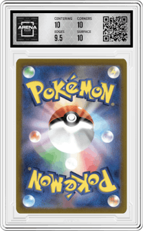 Mew VMAX from the 2022 Pokemon SWSH JPN set graded by Arena Club and given an overall grade of 10.