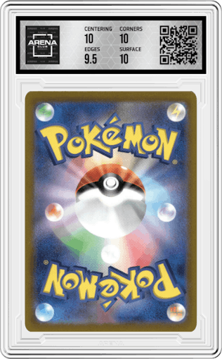 Mew VMAX from the 2022 Pokemon SWSH JPN set graded by Arena Club and given an overall grade of 10.