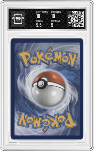 Peonia from the 2021 Pokemon SWSH set graded by Arena Club and given an overall grade of 9.5.