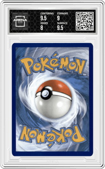 Charizard from the 2022 Pokemon SWSH set graded by Arena Club and given an overall grade of 8.5.
