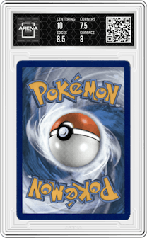 Gordie from the 2021 Pokemon SWSH set graded by Arena Club and given an overall grade of 8.
