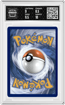Mew EX from the 2023 Pokemon SV set featuring a Ultra Premium Collection parallel graded by Arena Club and given an overall grade of 9.