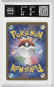 Mew V from the 2022 Pokemon SWSH JPN set graded by Arena Club and given an overall grade of 9.5.