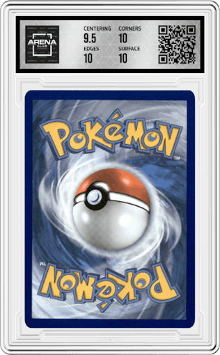 Luxray GL LV.X from the 2021 Pokemon SWSH set featuring a Rising Rivals parallel graded by Arena Club and given an overall grade of 10.
