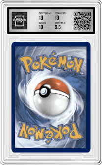 Jirachi from the 2020 Pokemon SWSH set graded by Arena Club and given an overall grade of 10.