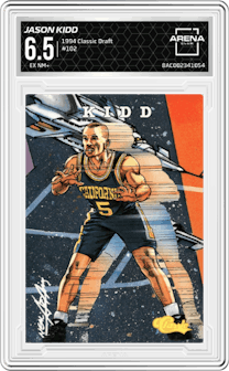 Jason Kidd from the 1994 Classic Draft set graded by Arena Club and given an overall grade of 6.5.