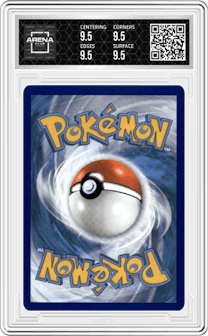 Gengar VMAX from the 2021 Pokemon SWSH set graded by Arena Club and given an overall grade of 9.5.