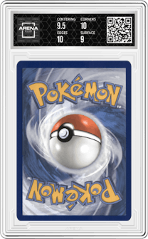Celebi V from the 2021 Pokemon SWSH set graded by Arena Club and given an overall grade of 9.5.