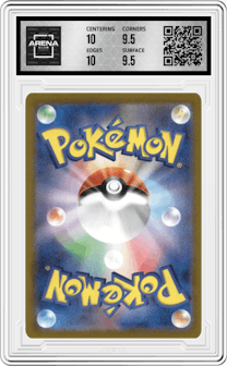 Eevee from the 2024 Pokemon SV JPN set graded by Arena Club and given an overall grade of 10.