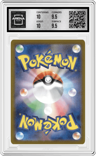 Eevee from the 2024 Pokemon SV JPN set graded by Arena Club and given an overall grade of 10.