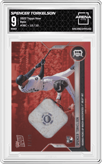 Spencer Torkelson  from the 2022 Topps Now set graded by Arena Club and given an overall grade of 9.
