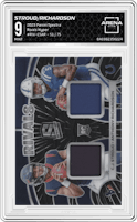 C.J. Stroud/Anthony Richardson from the 2023 Panini Spectra set featuring a Hyper parallel graded by Arena Club and given an overall grade of 9.