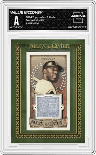 Willie McCovey from the 2024 Topps Allen & Ginter set graded by Arena Club.