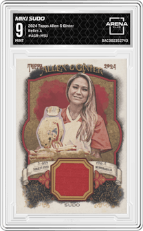 Miki Sudo from the 2024 Topps Allen & Ginter set graded by Arena Club and given an overall grade of 9.