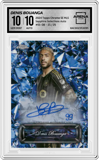 2024 Topps Chrome Sapphire Edition MLS Sapphire Selections Auto Denis Bouanga #SS-DB ARENA CLUB 10