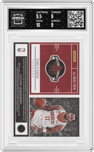 Tari Eason from the 2022-23 Panini One and One set graded by Arena Club and given an overall grade of 9.5.