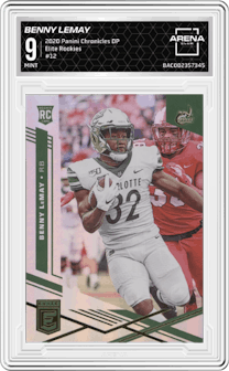 Benny LeMay from the 2020 Panini Chronicles Draft Picks  set graded by Arena Club and given an overall grade of 9.