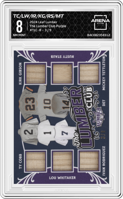 Ty Cobb/Lou Whitaker/Ivan Rodriguez/Kirk Gibson/Rusty Staub/Mickey Tettleton