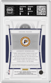 Andrew Nembhard from the 2022-23 Panini National Treasures set graded by Arena Club and given an overall grade of 9.