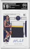 Andrew Nembhard from the 2022-23 Panini National Treasures set graded by Arena Club and given an overall grade of 9.