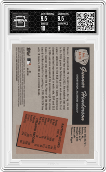 Gunnar Henderson  from the 2024 Bowman's Best set graded by Arena Club and given an overall grade of 9.5.