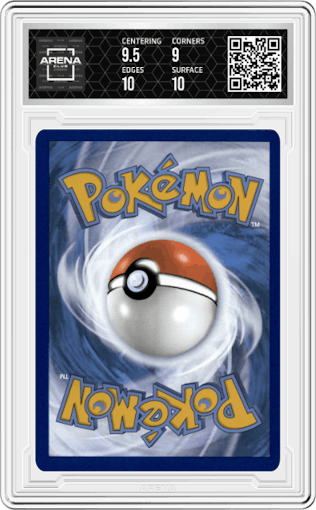 Charmander from the 2023 Pokemon SV set featuring a Obsidian Flame Elite Trainer Box parallel graded by Arena Club and given an overall grade of 9.5.
