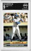 Ken Griffey Jr. from the 1992 Fleer Ultra set graded by Arena Club and given an overall grade of 9.
