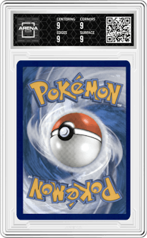Charizard from the 2020 Pokemon SWSH set graded by Arena Club and given an overall grade of 9.