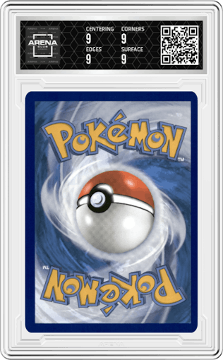 Charizard from the 2020 Pokemon SWSH set graded by Arena Club and given an overall grade of 9.