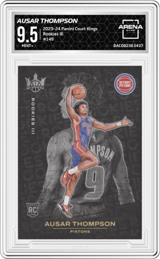 Ausar Thompson  from the 2023-24 Panini Court Kings set graded by Arena Club and given an overall grade of 9.5.