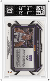 Keegan Murray from the 2022-23 Panini Prizm  set graded by Arena Club and given an overall grade of 9.5.
