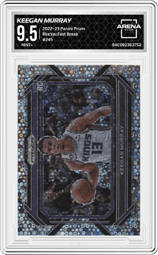 Keegan Murray from the 2022-23 Panini Prizm  set graded by Arena Club and given an overall grade of 9.5.