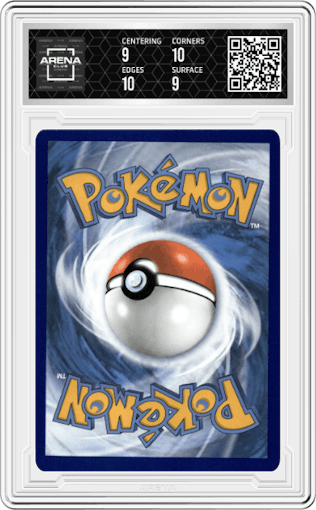 Radiant Charizard from the 2023 Pokemon SWSH set graded by Arena Club and given an overall grade of 9.5.