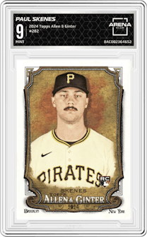 Paul Skenes from the 2024 Topps Allen & Ginter set graded by Arena Club and given an overall grade of 9.