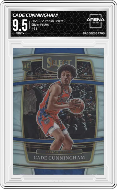2021 Panini Select Cade Cunningham Silver Prizm #11 ARENA CLUB 9.5