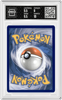 Dragapult VMAX from the 2021 Pokemon SWSH set featuring a Shining Fates Premium Collection Box parallel graded by Arena Club and given an overall grade of 9.5.
