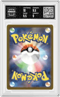 Charizard ex from the 2023 Pokemon SV JPN set graded by Arena Club and given an overall grade of 9.5.