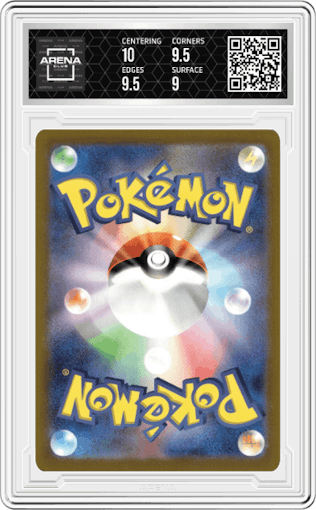 Charizard ex from the 2023 Pokemon SV JPN set graded by Arena Club and given an overall grade of 9.5.