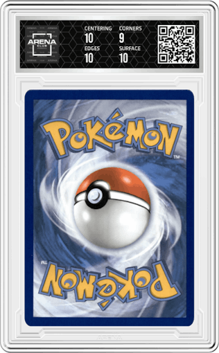 Shining Magikarp from the 2021 Pokemon SWSH set featuring a Neo Revelation parallel graded by Arena Club and given an overall grade of 9.5.