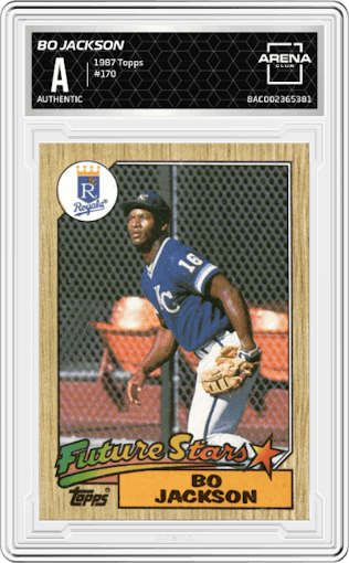 Bo Jackson from the 1987 Topps set graded by Arena Club.